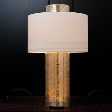 Global Views Lighthouse Lamp
Dimensions: 20"DIA x 33.5"H
Holds two 100W "A" lamp bulbs in top sockets
Holds a 7W candelabra bulb in base
8' clear silver cord, 3-way switch on base
Hardback shade covered in ivory silk
Hand-blown antique mercury glass body and finial
Polished nickel hardware and base