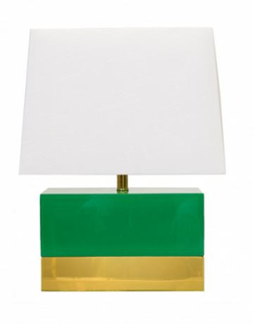 foley table lamp in green lacquer by worlds away