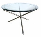 Worlds Away Avery 30 in. Coffee Table Base in Silver