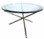 SILVER COLORED, NICKEL PLATED BAMBOO TABLE BASE