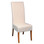 Simple and elegant linen covered parson's chair.