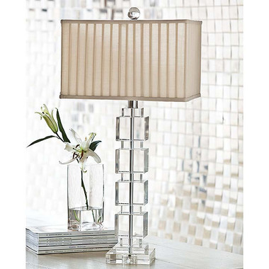 Stacked crystal cube lamp from regina andrew