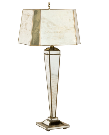 Antique mirror table lamp from Worlds Away