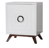 small white lacquered cabinet