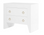 WHITE LACQUER TWO DRAWER SIDE TABLE WITH BRASSHARDWARE