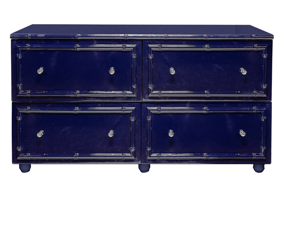 Worlds Away Emma NVY 4 drawer dresser - Designer Fabric Outlet