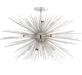 Especially designed for spaces with lower ceilings this new addition to our starburst Zanadoo collection has 12-lights