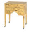 Yellow dressing table by Currey and Company