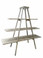 Metal weathered grey finish architectural shelf stand very useful for photos, books and even kitchen plates pots and pans