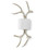 Regina Andrew silver Antler sconce with white shade.