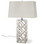 Regina Andrew - Arabesque Table Lamp - Modern style table lamp.  Base has nickel finish for the sleek modern look.  White rectangle shade.