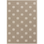 An outdoor rug with a simple beige floral design for your home.