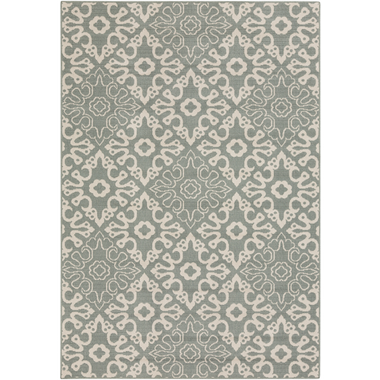 Outdoor rug with an earth moss geometric pattern for your home.