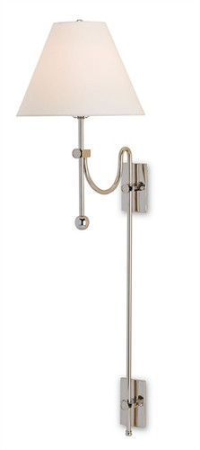 Polished Nickel Finish over brass elegant drape style wall sconce from Currey & Co