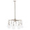 An extension of our popular Sabine collection, this chandelier has eight clear teardrop glass shades suspended from a square vintage silver pipe. Scaled perfectly for smaller dining rooms. Shown with small clear tubular bulbs. Approved for use in covered outdoor areas. Additional pipe available PIPE-134. 30.5 " in diameter 20"-50" adjustable height