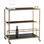 Whether you choose to mix and mingle in the dining room or kitchen, choose to do it with effortless style—simple and never boring. Featuring a sleek iron frame in a carbon metal finish and black glass shelves, this multi-tiered bar cart is asfashionable as it is functional. Perfect for parties, the tray top is removable so you can serve cocktails and hor d'oeuvres to guests in style.