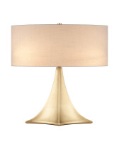 The brilliant gold metallic finish on the Cassia Table Lamp brings its profile a striking richness. Made of composite, the bottom with its stretched diamond shape flows up through four concaves to narrow just before it meets the shade. The softened geometric shape is topped with an oval shade that makes this a great choice for desks or narrow tables like consoles and buffets.
Overall
25"h x 24"w x 14"d
Item Weight
9 lbs.
Lamp Body
14"h x 16.75"w x 9.25"d
Cord
7.5' Clear Silver
Shade Top
24"w x 14"d
Shade Bottom
24"w x 14"d
Shade Height
10"h
Finish
Gold Leaf
Material
Composite
Number of Lights
2
Watts per Socket/Item
60/120
Light Source
Bulb
Light Direction
Ambient
Voltage
120v
Socket Type
E12
Suggested Bulb Type
B Torpedo Tip
Bulbs Not Included
Fixture Type
Portable
Finial
Resin Cylinder Finial
Switch Details
1-Way Cord Switch
Shade Shape
Oval
Shade Color
White Linen
Shade Included
Yes
Fittings
Brass, 5" Harp
Dimmable
No
Slight tonal variations are a natural result of the intricate gold leafing process, adding to the unique beauty and character of each piece.
