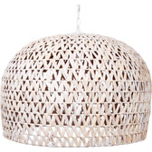 Large woven  Water Hyacinth chandelier with white wash
33" x 22" 
60 Watts