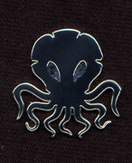 Black Cthulhu lapel pin