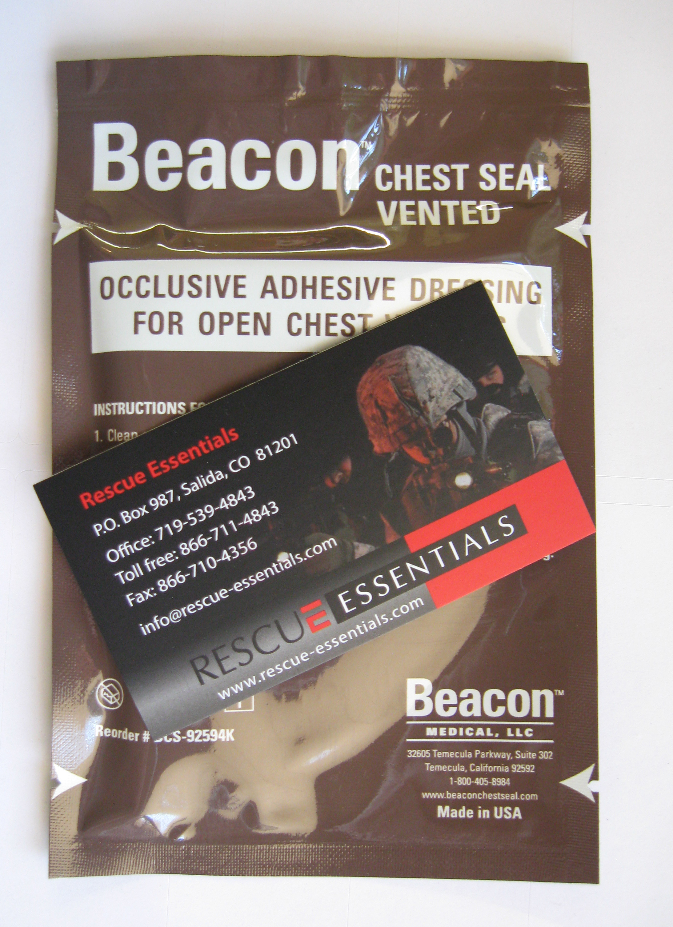 Beacon Pocket Vented Chest Seal 6"