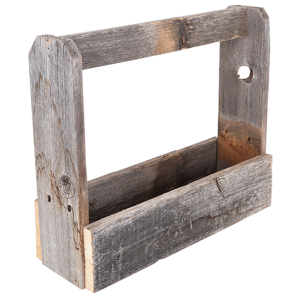 Reclaimed Rustic Barn Wood Tool And Caddy Tote 