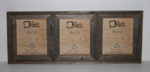 8x10 Rustic Reclaimed Barn Wood Triple Opening Frame