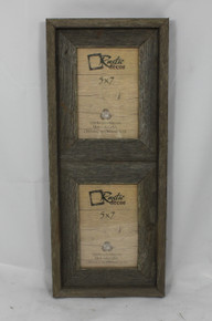 5x7 Rustic Reclaimed Barn Wood Vertical Double Opening Frame