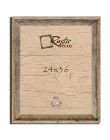 24x36 Rustic Reclaimed Barn Wood Signature Wall Frame