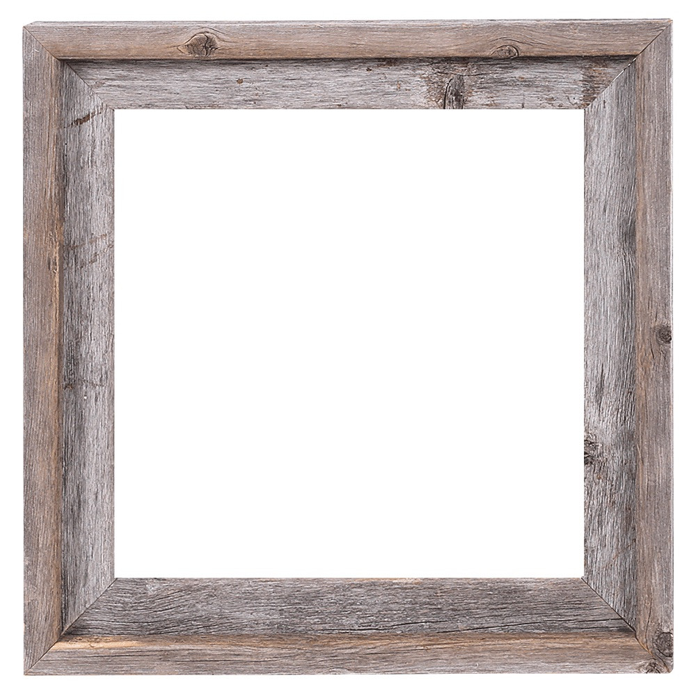 12x12 Picture Frames – Reclaimed Barn Wood Open Frame (No Glass or Back