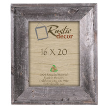 16x20-1.25 Wide Standard Reclaimed Rustic Barnwood Wall Frame