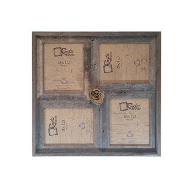 8x10 Multi Direction Rustic Barn Wood Collage Frame Decor Barn Wood Collage Frame Image 1