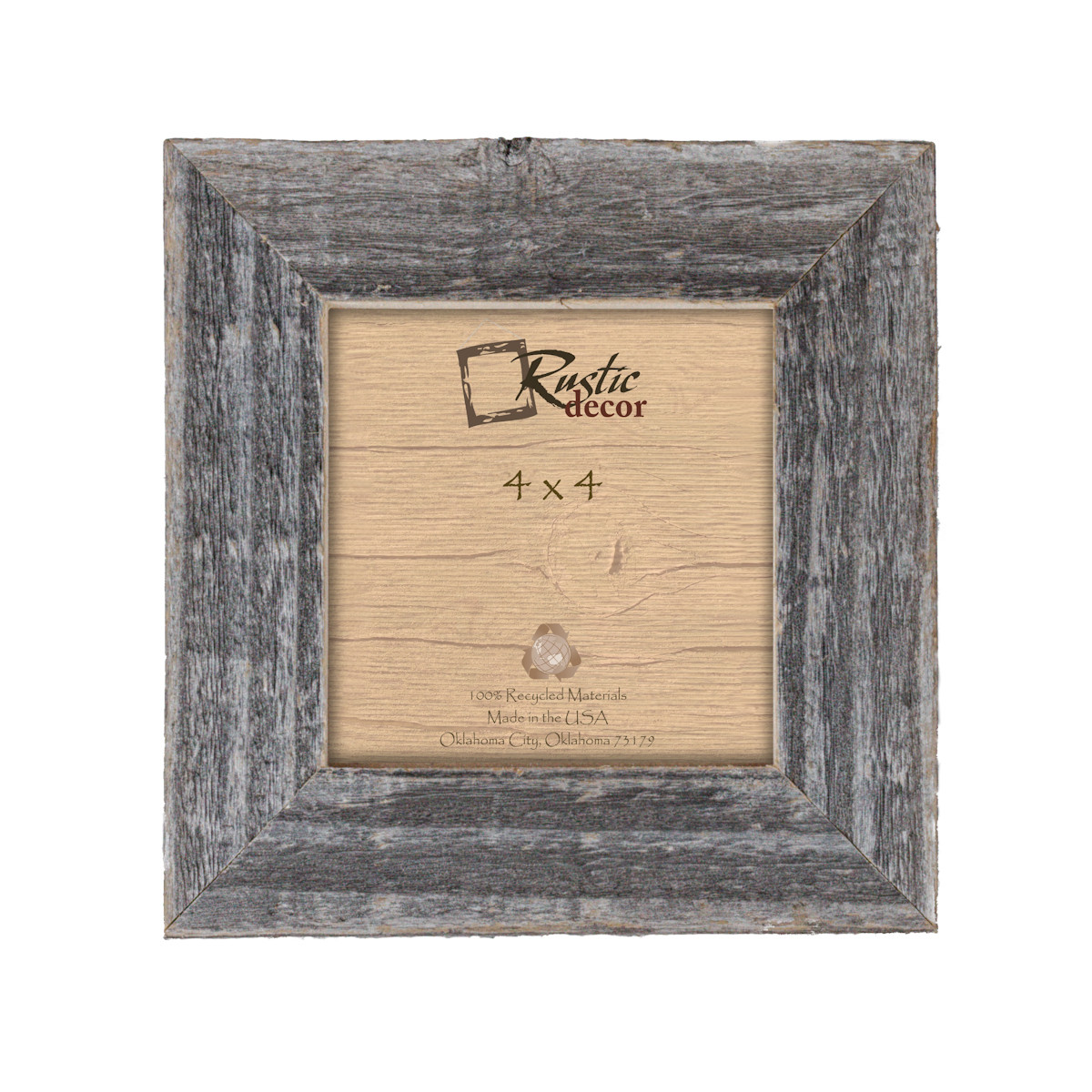 4x4/" F unfinished rustic barn wood distressed recycled barnwood picture frame