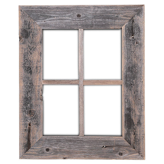 Rustic Barn Wood high quality Window Frame (Holds 4-4x6 Pictures)