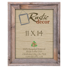 11x14 Rustic Reclaimed Barn Wood Signature Wall Frame