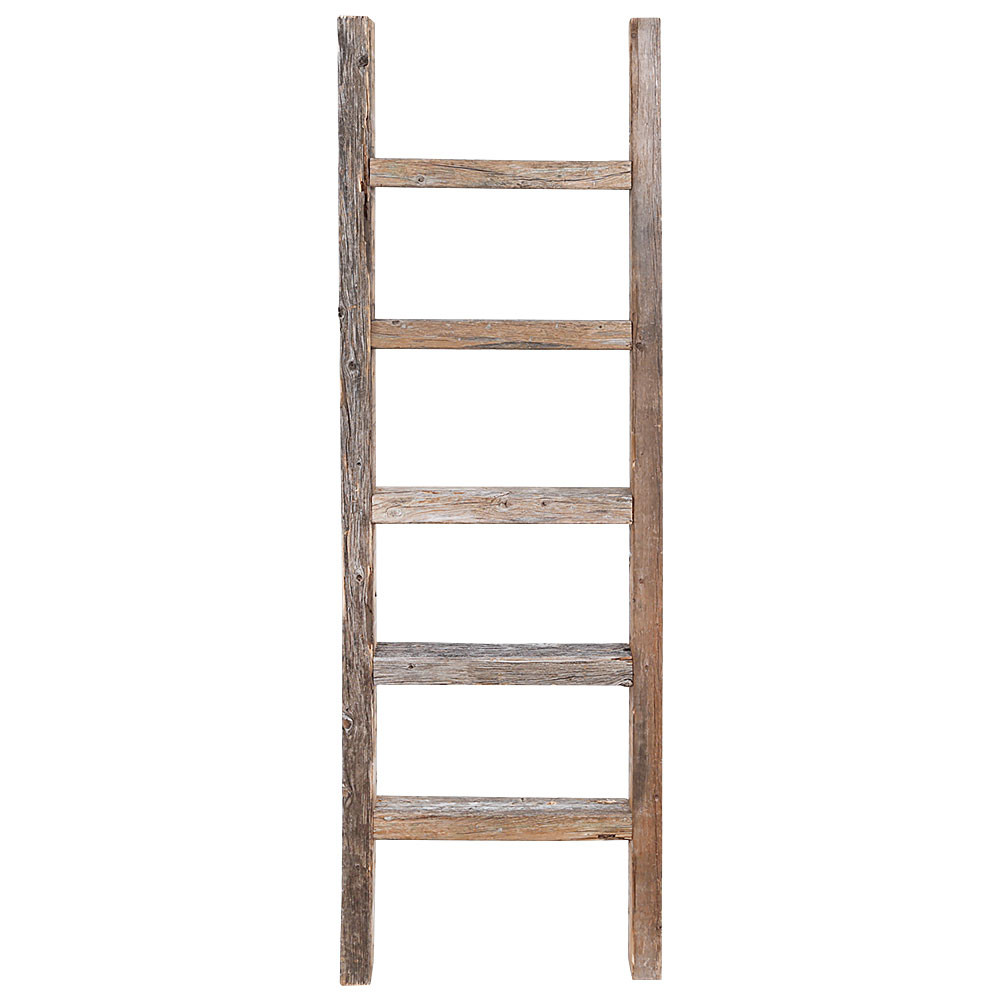 Decorative Ladder Reclaimed Old Wooden Ladder 4 Foot Rustic Barn Wood   4ft Front  02519.1438799316.1280.1280 