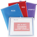 Plastic Side-Load Envelope Zip Closure Gusseted 1/pk - Colors/Clear