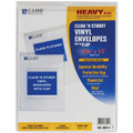 Heavyweight Vinyl Envelope Top-Loading with Flap Letter-Size 1/pkg - Clear