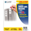 Binder Label Holder with Insert for 2"-3" Binders 12/pk - Clear