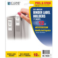 Binder Label Holder with Insert for 4"-5" Binders 12/pk - Clear