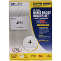 Name Badge Kit with Combo Clip & Pin - 3.5" x 2.25" - 50/pk C-LINE