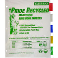 Recycled Insertable White Paper Dividers Color Tabs - 5 Tabs