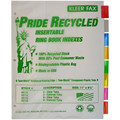 Recycled Insertable White Paper Dividers Color Tabs - 8 Tabs