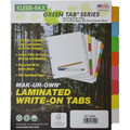 White Paper Dividers Write-On Color Tabs - 8 Tabs