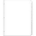 1-31 White Paper Dividers White Tabs - 31 Tabs