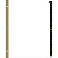 1-31 White Paper Dividers Leatherette Tabs - 31 Tabs