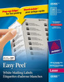 White Return Address Easy Peel Labels Laser 1-3/4" x 2/3" - 1500/pk AVERY