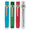Pack consists of 2 of the 4 colors:  blue, green, red and silver. 