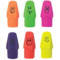 Happy Face Pencil Tip Color Erasers 12/pk