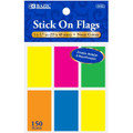 Flags 1.7" x 1" 150/pk - Assorted BAZIC