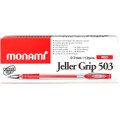 Jeller Grip Stick Pens Medium (0.7mm) 12/box - Red MONAMI